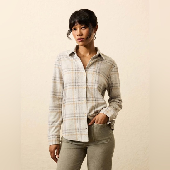 Faherty Brand Legend™ Classic Sweater Shirt in Sandy Trails Plaid Small - Picture 1 of 8